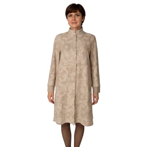 Vestaglia Abbottonata con Fantasia Geometrica in Eco Punto Milano DF13NR – Ragno