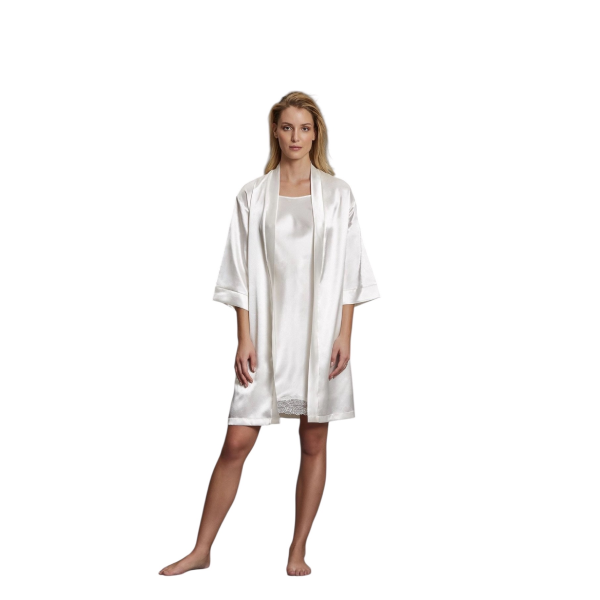 Vestaglia Kimono in Raso Manica Lunga 862 – Andra - immagine 3