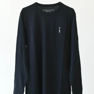 T-Shirt Puro Cotone Manica Lunga BluNotte con Iniziali Ricamate o Senza!