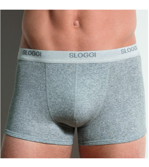 4 BOXER UOMO SLOGGI BASIC SHORT BIANCO-NERO-GRIGIO TAGLIE 3-4-5-6-7-8 - immagine 4
