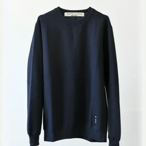 Felpa color Blu Notte in Cotone Organico con Garzatura Interna con Iniziali o Senza!