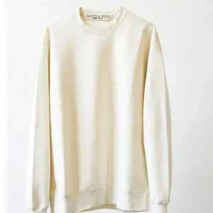 Felpa color Burro in Cotone Organico con Garzatura Interna con Iniziali o Senza!