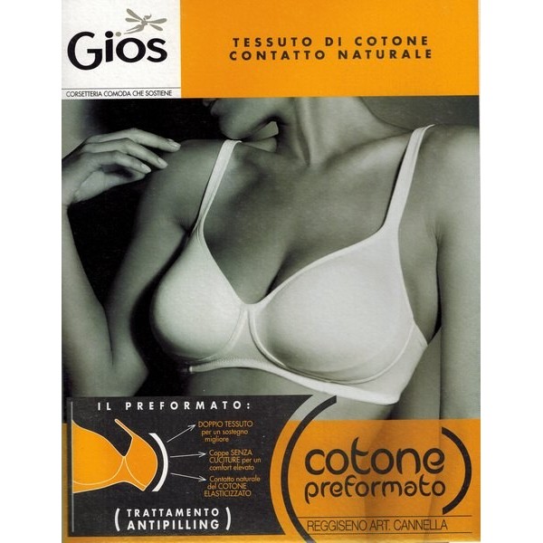 REGGISENO GIOS ART. CANNELLA IN COTONE SENZA FERRETTO PREFORMATO IN COPPA B
