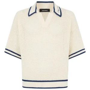 DSQUARED2 - OPEN WORK KNIT   Polo