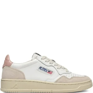 AUTRY - MEDALIST LOW WOM LS37 LEATHER/SUEDE WHITE/POWDER PINK Sneaker