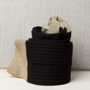 Gambaletti da Donna in Cotone Pettinato Nero&Beige con Iniziali o Senza!