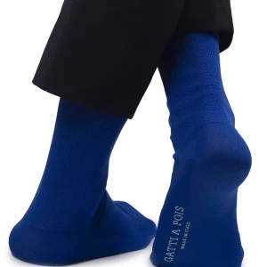 Pure Scotland Blu Elettrico Mezzagamba a Lavorazione Piquet con Iniziali o Senza!