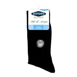 6 PAIA CALZA UOMO POMPEA LUNGO COTONE FILO DI SCOZIA 100% MAGLIA LISCIA NO STRESS