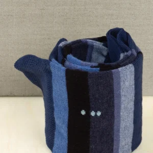 Calze a Righe Sfumature di Blu in Cotone Pettinato con Iniziali o Senza!