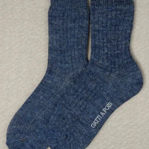 Calze in Alpaca Donna Mezzagamba color Avio con Iniziali o Senza!