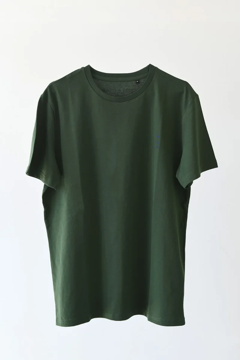 T-Shirt Made in Italy color Verde Loden Manica Corta con Iniziali o Senza!